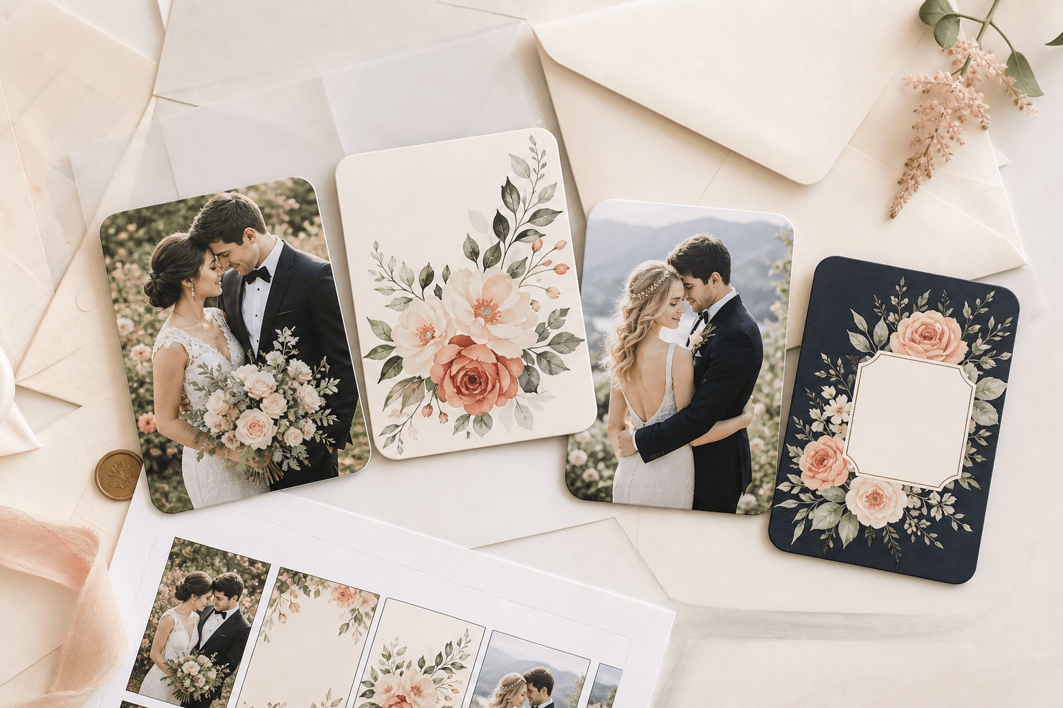 Wedding Save-the-Date Magnets mockup